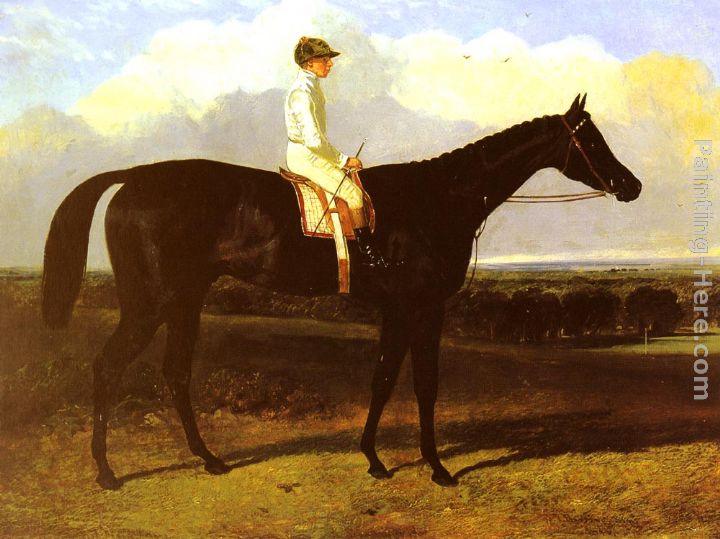 John Frederick Herring Snr a drak bay Race Horse, at Goodwood, T. Ryder up